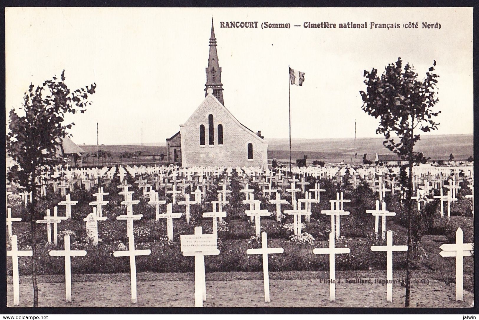 CPA - RANCOURT (80 - SOMME) - CIMETIERE NATIONAL FRANCAIS - ANIMEE - Other & Unclassified