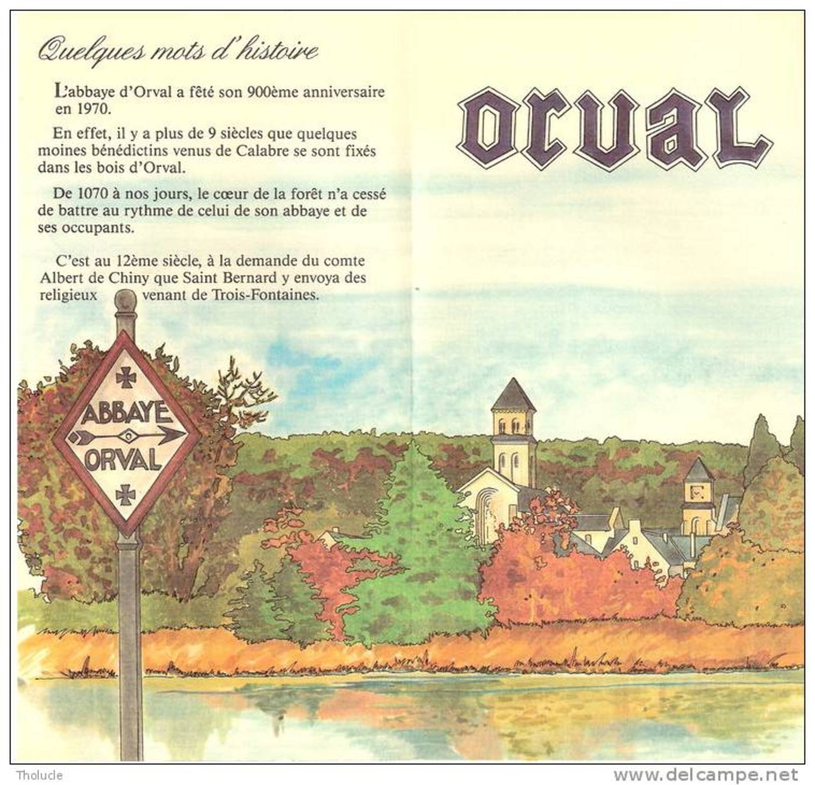 Orval-Feuillet Publicitaire (Abbaye-bière-Trappiste-historique)-Publicité De +/-1970-Editée Par La Brasserie D'Orval - Autres & Non Classés