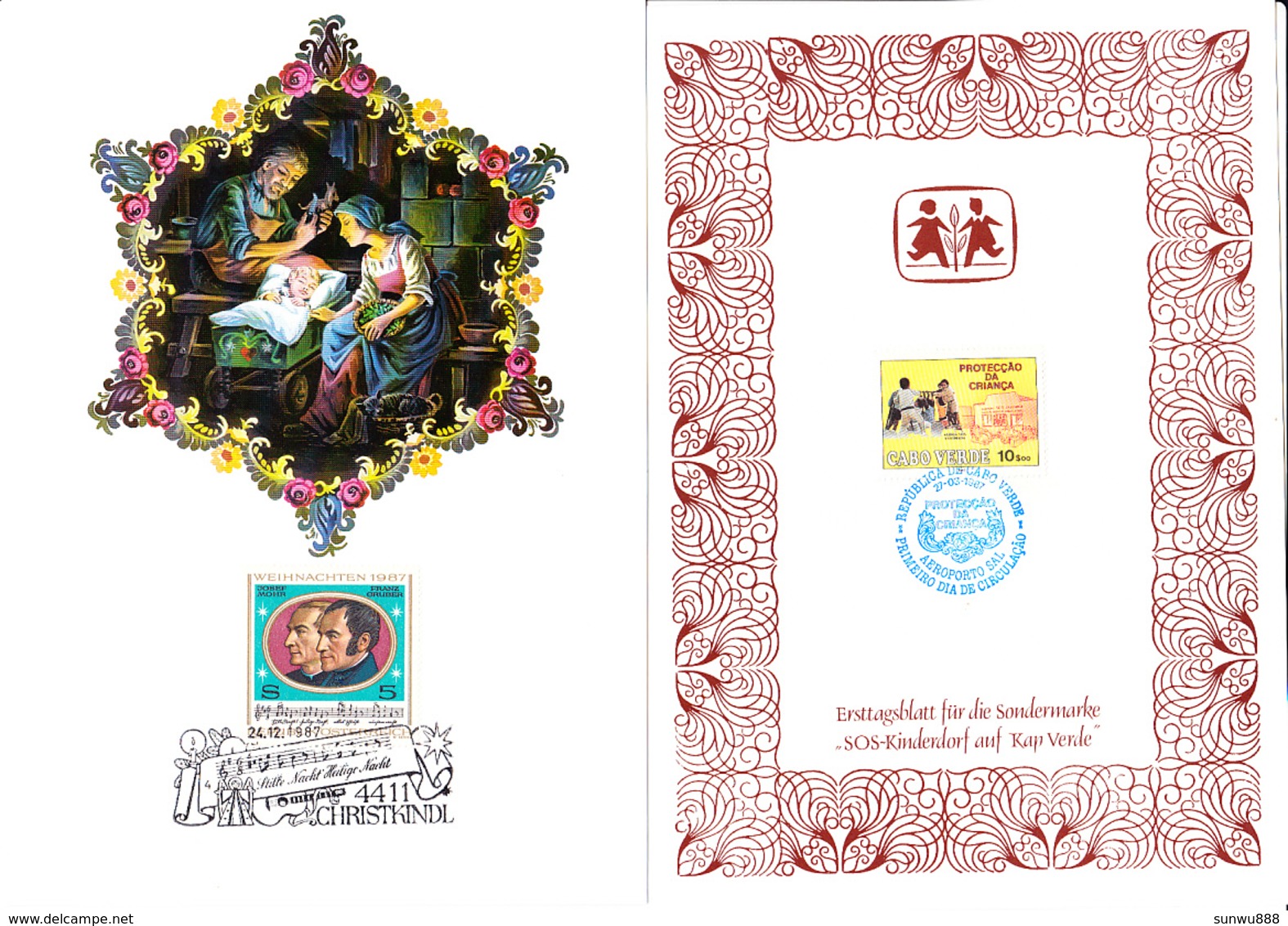 Superbe Lot SOS Children Kinderdorf (Envelop stamp/ FDC Personality/ hologram...)