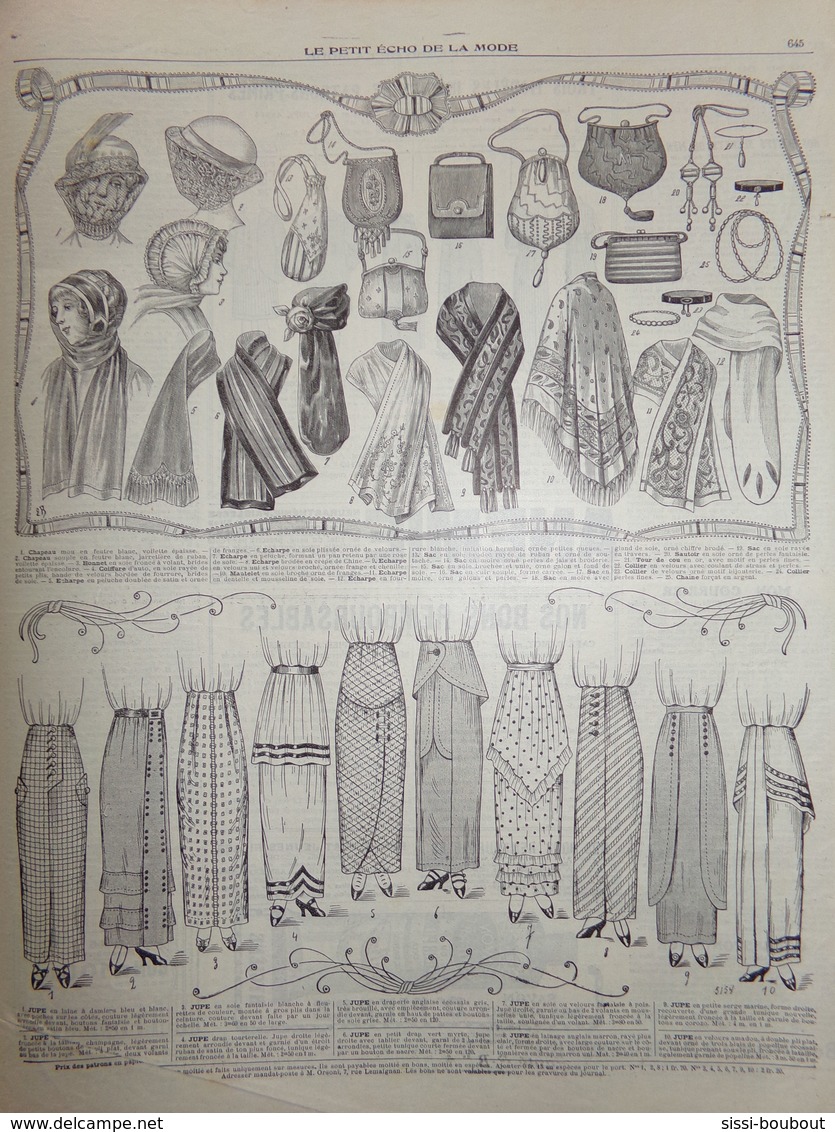 "Le Petit Echo De La Mode" Numéro: 46 De L'Année: 1914 - Mode - Modèles - Culture - Culinaire - Mode