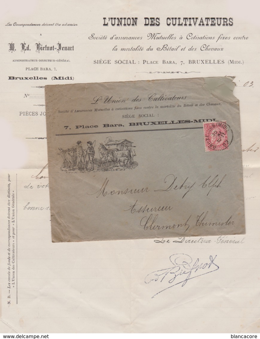 L' Union Des Cultivateurs 1903 Place Bara Bruxelles Midi  Ed. BIEFNOT Agriculture - Banca & Assicurazione