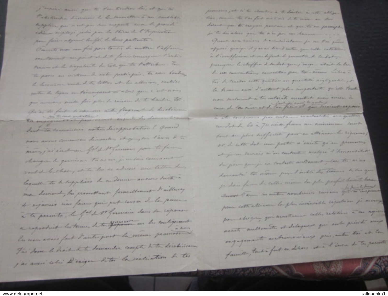 VENDREDI 2 JANVIER 1903 LETTRE D'UN FRÈRE A SON FRÈRE MANUSCRIT 7 PAGES R.V INCIDENCES FAMILIALES FAITS DIVERS ..LIRE .. - Manuscrits