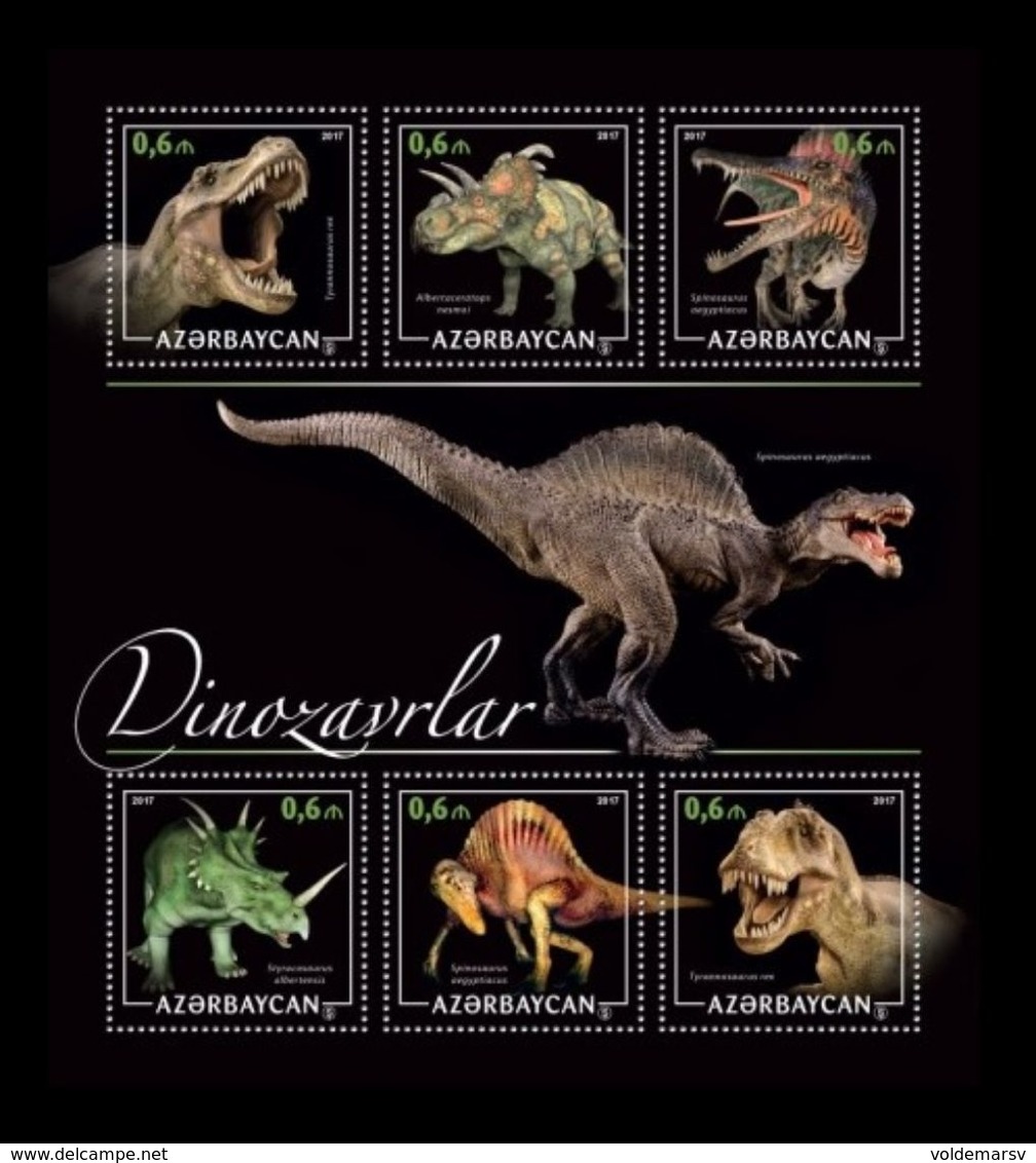 Azerbaïjan (KM) 2017 No. 25/30 Prehistoric Fauna. Dinosaurs (I) MNH ** - Azerbaïjan