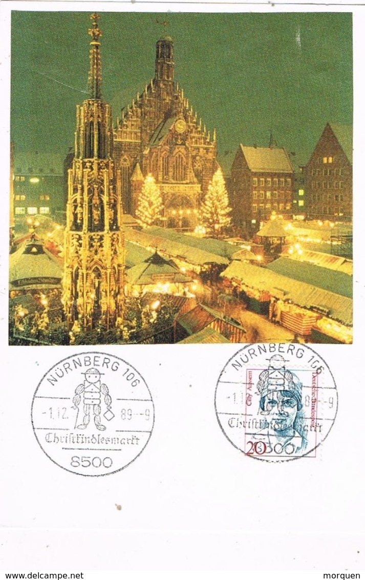 27851. Tarjeta NURNBERG (Alemania Federal) 1989. Christkndl. Navidad - Cartas & Documentos