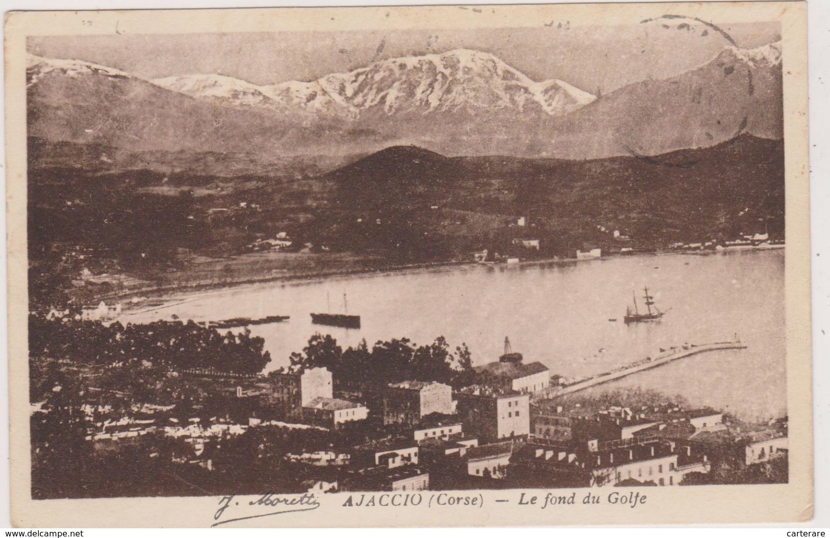 CORSE DU SUD,AJACCIO,AIACCIU,AGHJA CCIU,carte Ancienne PHOTO EDITION MORETTI SIGNATURE,21 MARS 1940 - Ajaccio