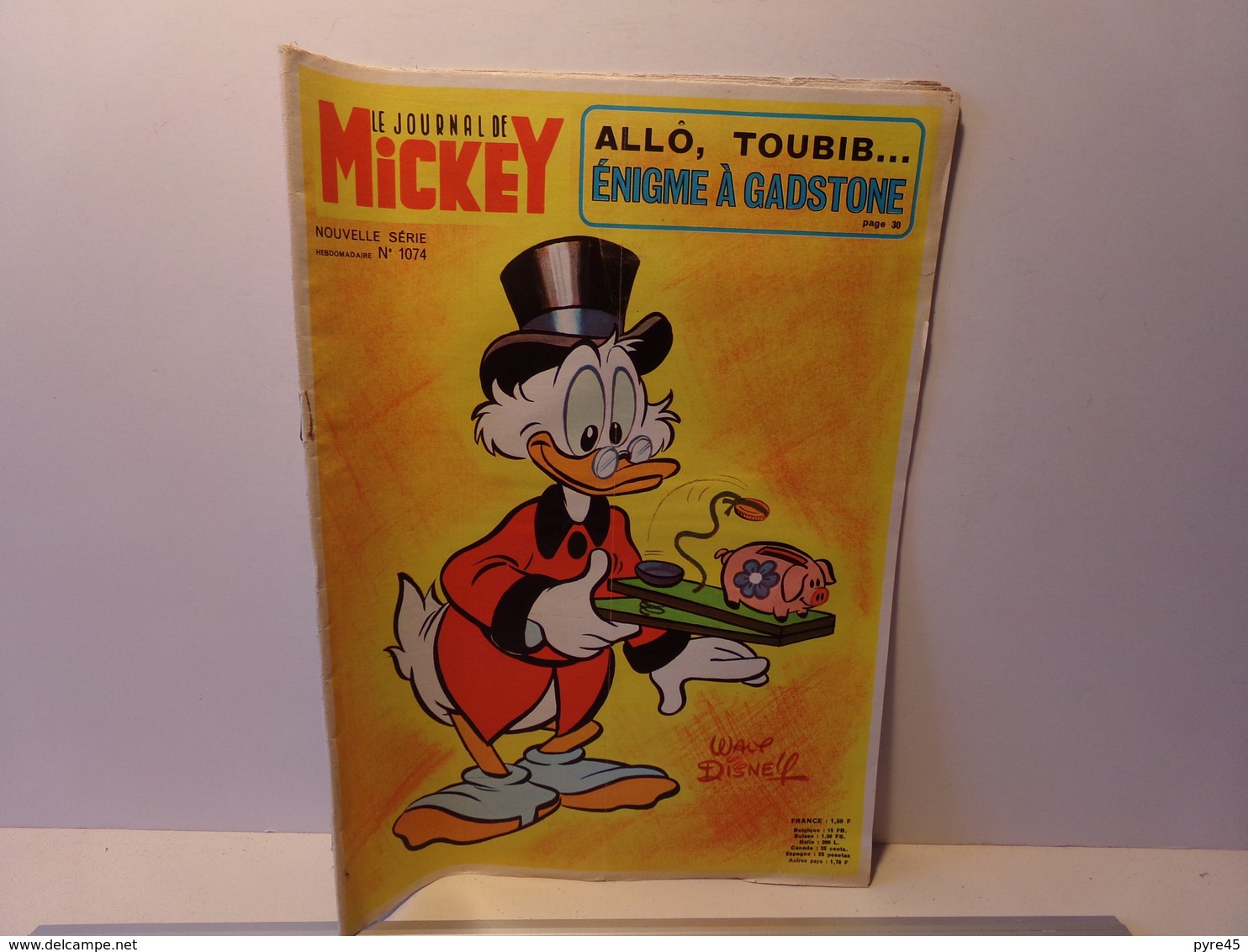 Le Journal De Mickey Nouvelle Série N° 1074, 39 Pages , 1973 " Allô Toubib énigme à Gadstone " - Autres & Non Classés