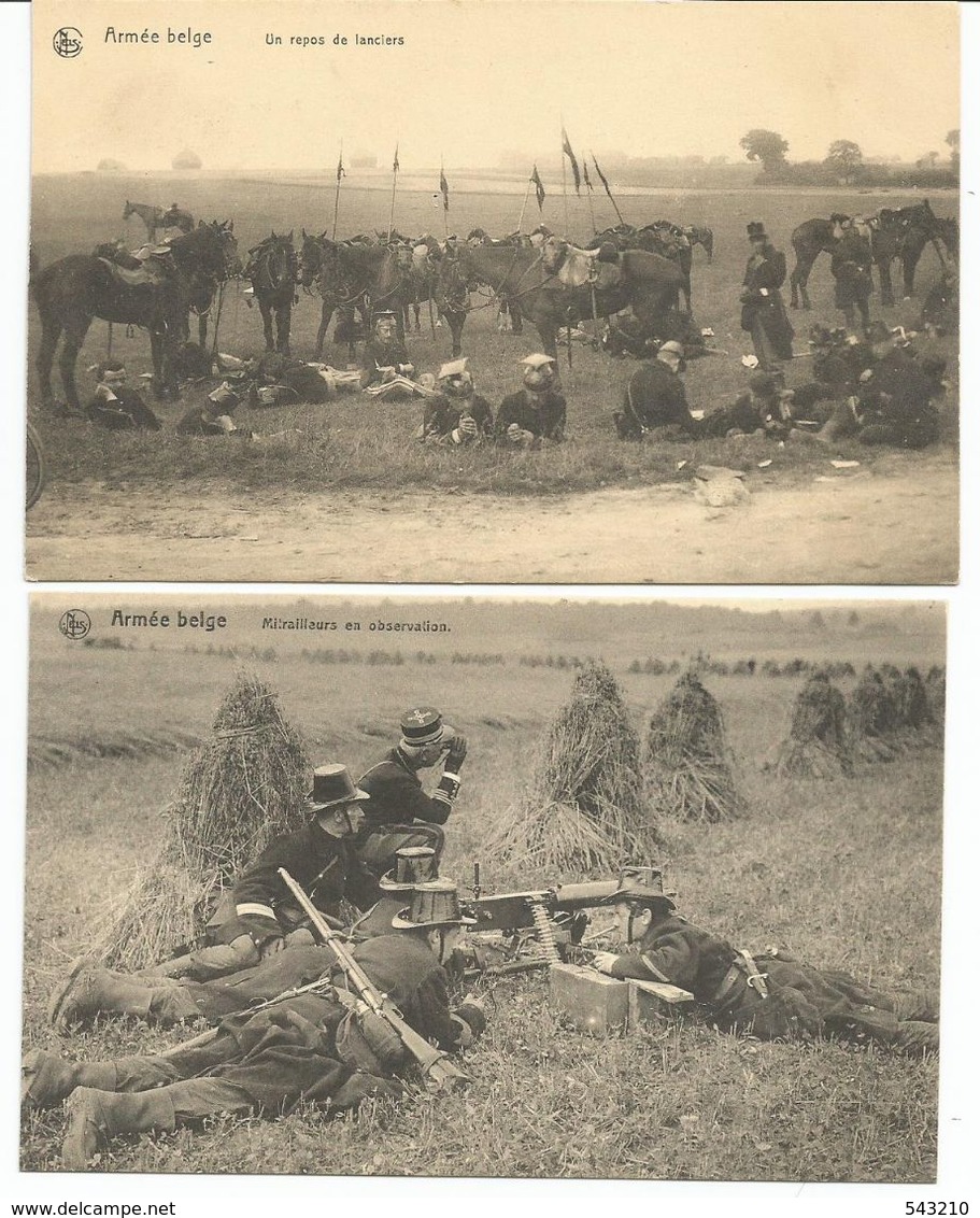 ARMEE BELGE - VOOR 1914 - NELS - TWEE KAARTEN  -  DEUX CARTES - Guerre 1914-18