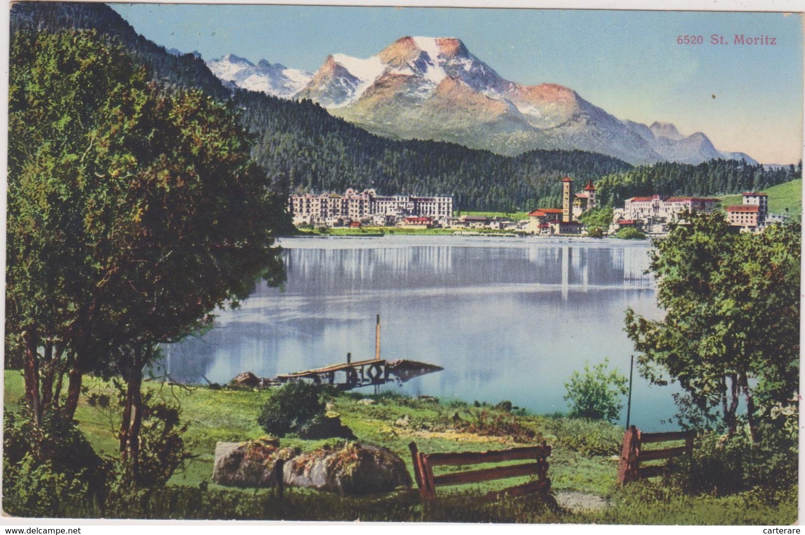 SUISSE,HLVETIA,SWISS,SWITZERLAND,SVIZZERA,SCHWEIZ, GRISONS,SAINT MORITZ,1936,barriere En Bois - Sankt Moritz