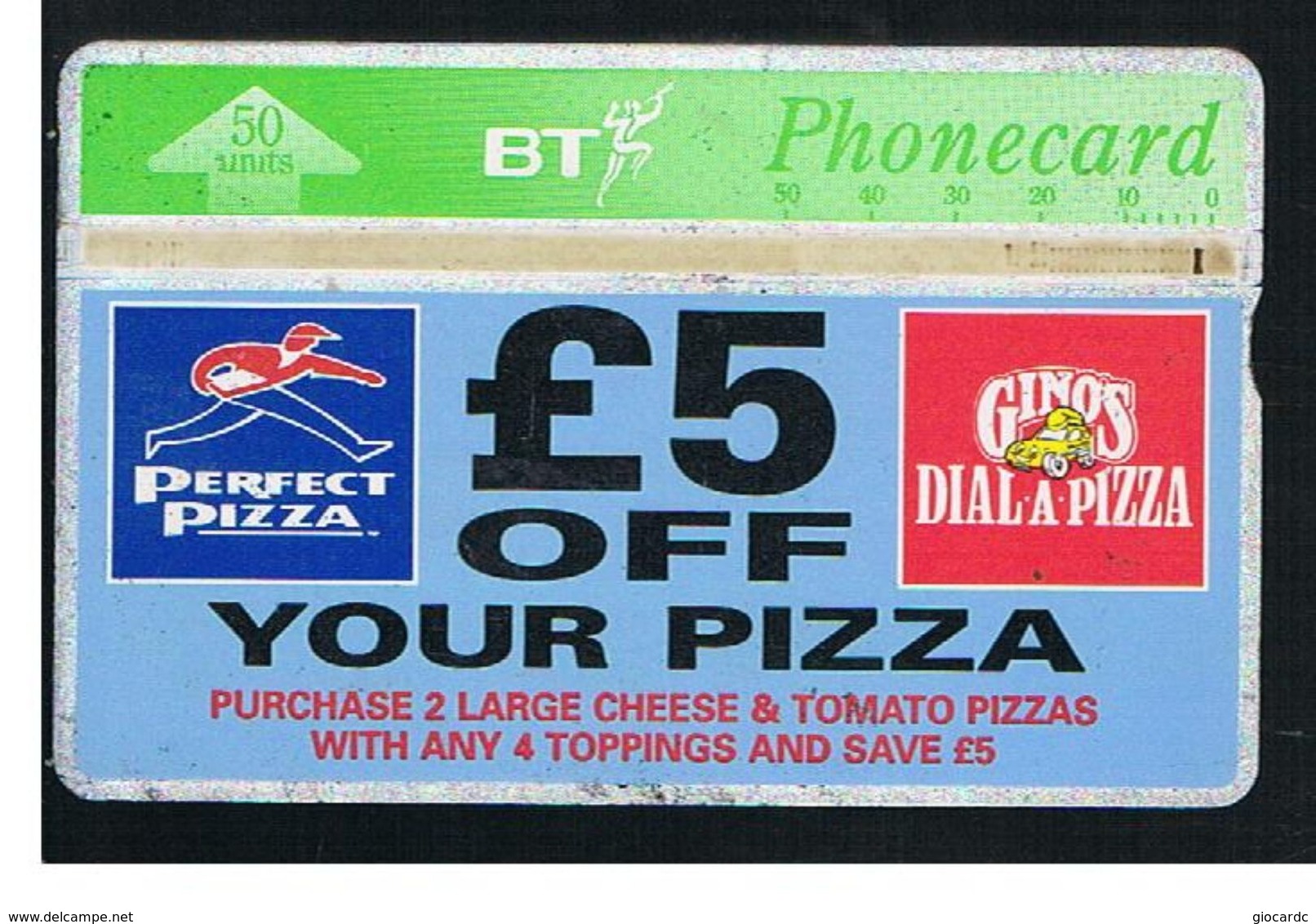 GRAN BRETAGNA (UNITED KINGDOM) - BT -   1995 YOUR PIZZA   -  USED - RIF. 10082 - Alimentation