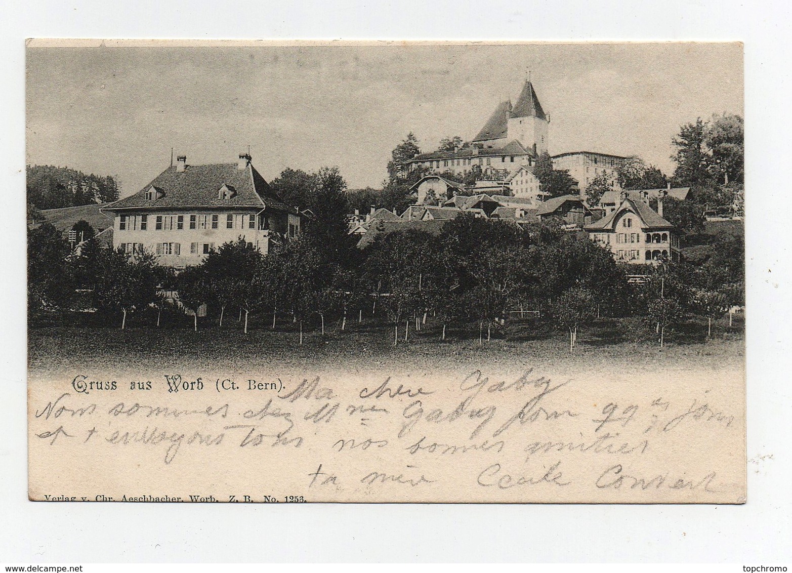 Cpa Gruss Aus Worb 1901 - Worb