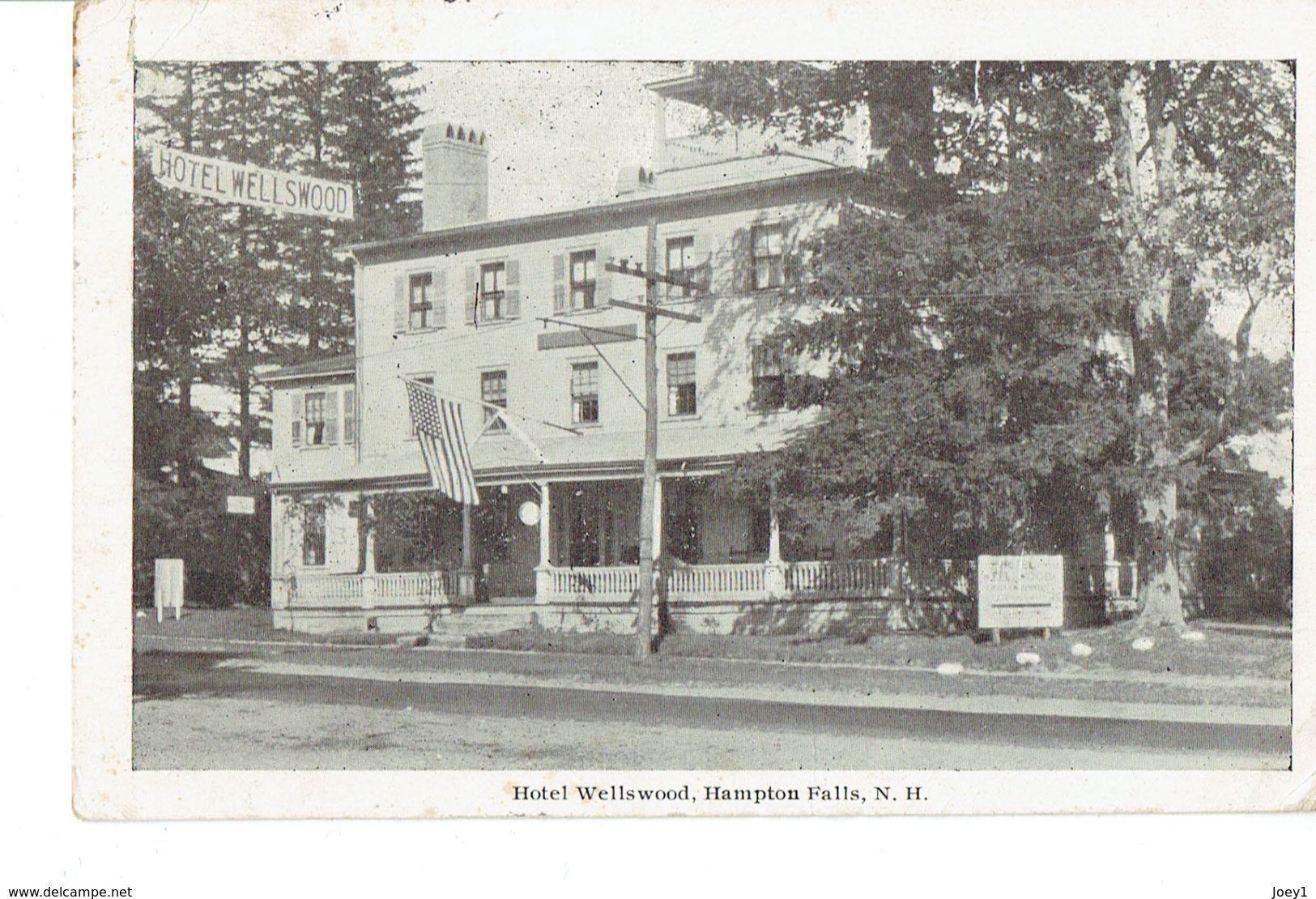 Cpa Hotel Wellswood Hampton Falls 1926 - Andere & Zonder Classificatie