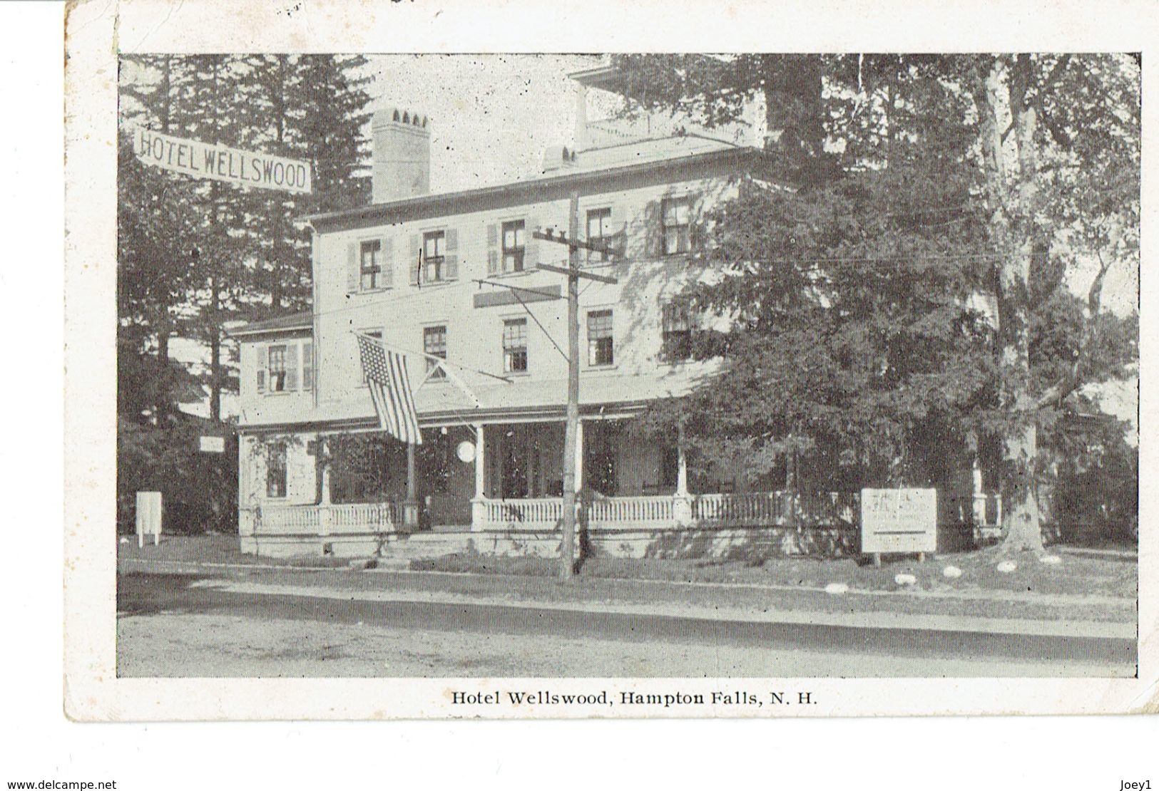 Cpa Hotel Wellswood Hampton Falls 1926 - Autres & Non Classés