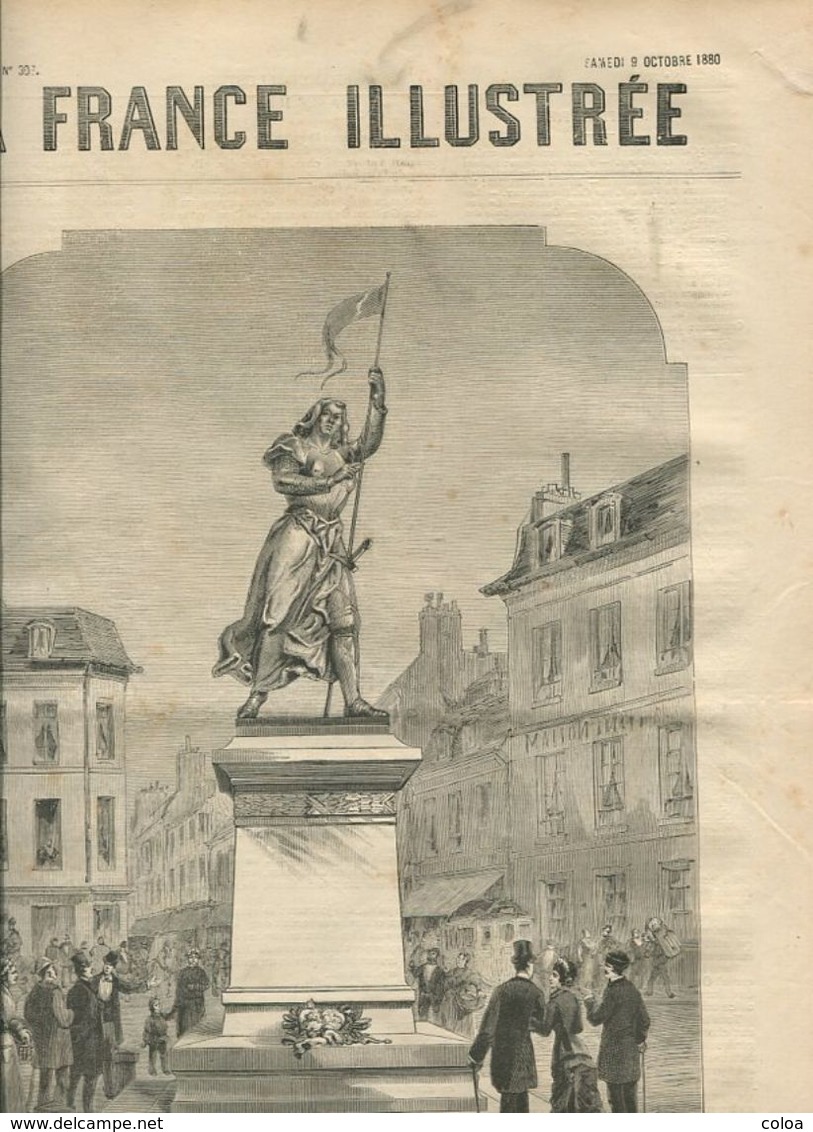 La Statue De Jeanne D’Arc à Compiègne 1880 - Revues Anciennes - Avant 1900