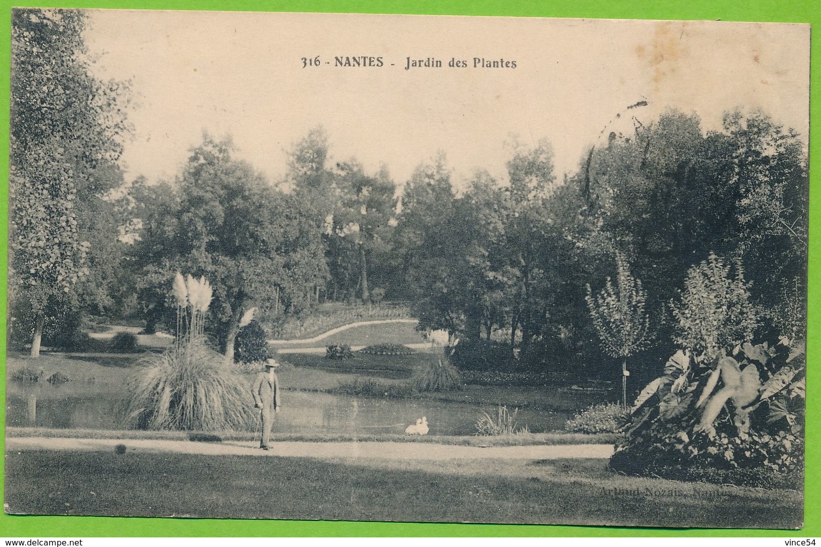 NANTES - Jardin Des Plantes Carte Circulé 1911 - Nantes
