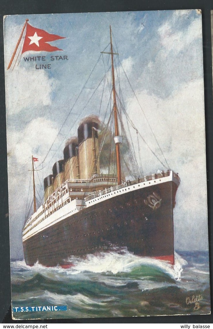 +++ CPA - Bateau - WHITE STAR LINE - T.S.S. TITANIC - Oilette 9898   // - Dampfer