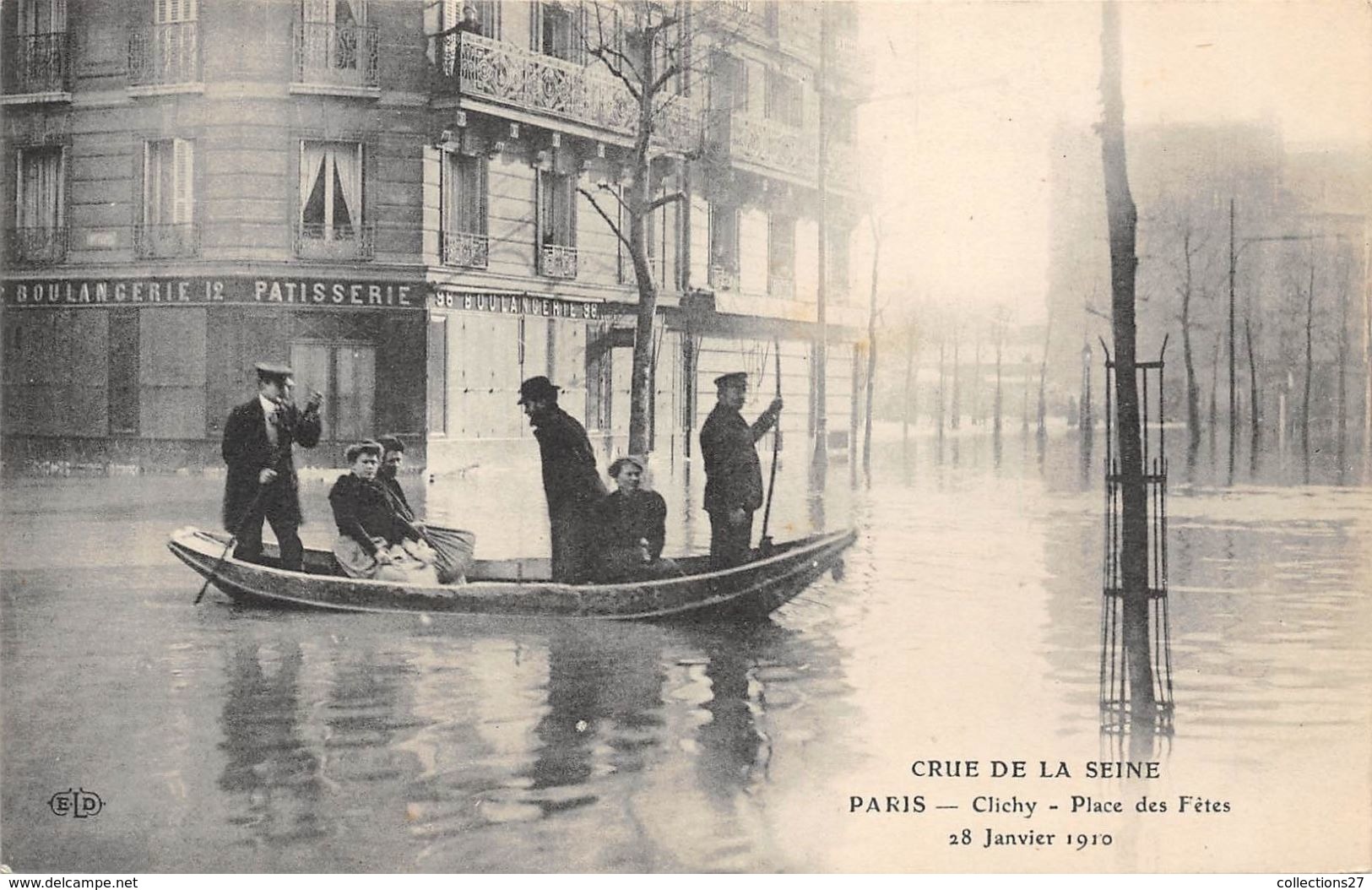 92-CLICHY- PLACE DES FÊTES ,  CRUE DE LA SEINE - Clichy