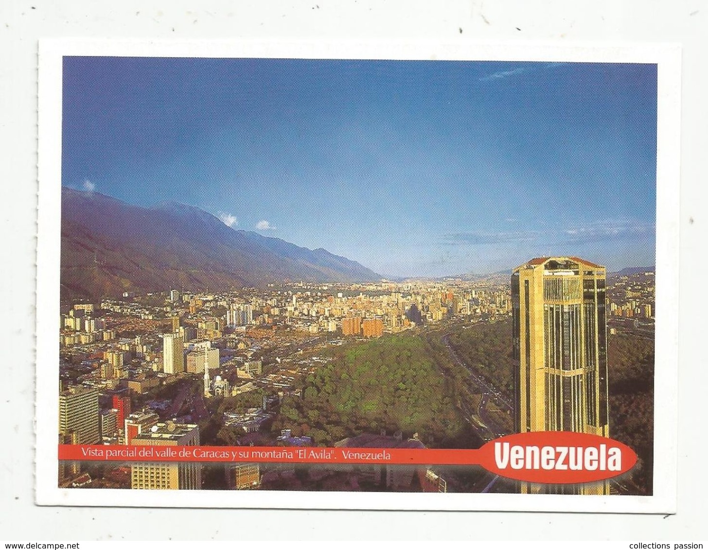 Cp , VENEZUELA , VISTA PARCIAL DEL VALLE DE CARACAS Y SU MONTANA EL AVILA ,vierge - Venezuela