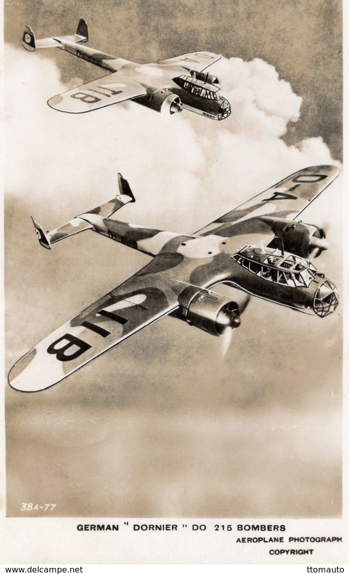 Dornier DO 215 Bomber  -  CPSM - Valentine's Aircraft Recognition Card - 1939-1945: 2ème Guerre