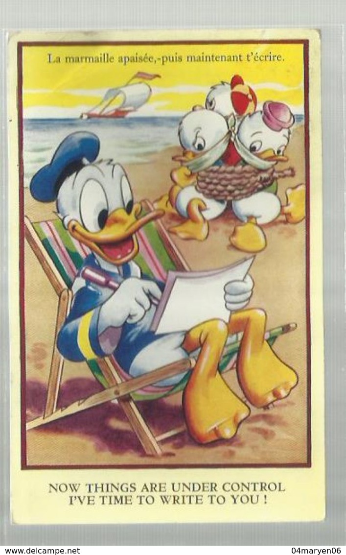 -* DONALD  DUC   *--""NOW THINS ARE  UNDER CONTROL .I'VE TIME TO WRITE TO YOU  ! "" . - Disneyworld