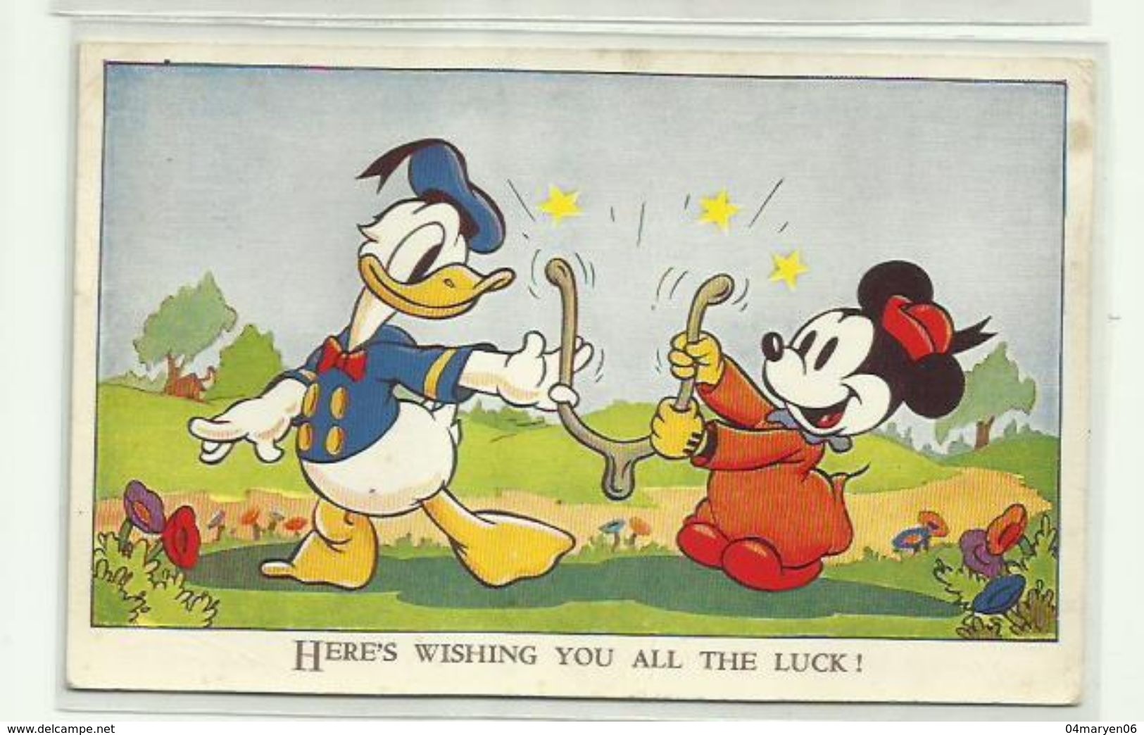 -* DONALD  DUC    *--""HERE'S WISHING  YOU ALL THE LUCK !!   "" . - Disneyworld