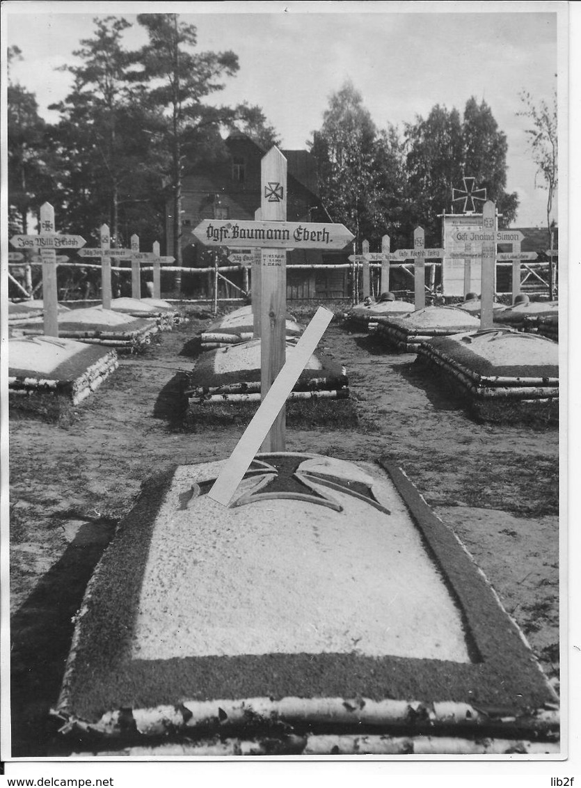 1942 Russie Cimetière Allemand Tombe Du Grenadier Inf. Rgt 85 1 Photo Ww2 19139-19145 - War, Military