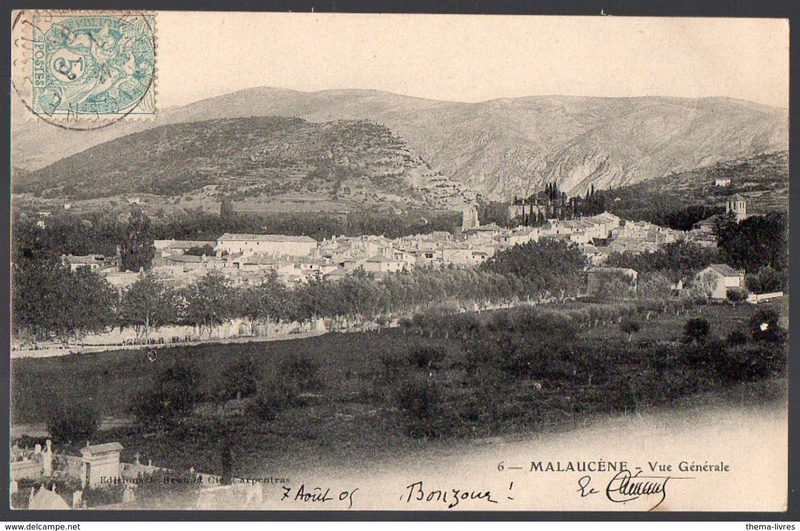 Malaucene (84 Vaucluse) Vue Générale 1905 (PPP7969) - Malaucene