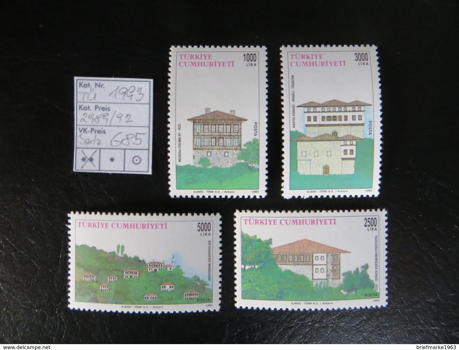 1993  " Türkische Häuser I "  Satz Komplett Sauber Postfrisch,   LOT 685 - Ungebraucht