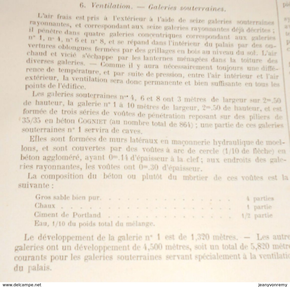 Plan du Palais de l'Exposition Universelle de 1867. Levage des Fermes. 1866