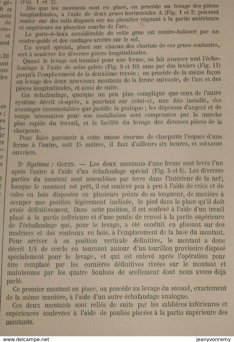 Plan du Palais de l'Exposition Universelle de 1867. Levage des Fermes. 1866