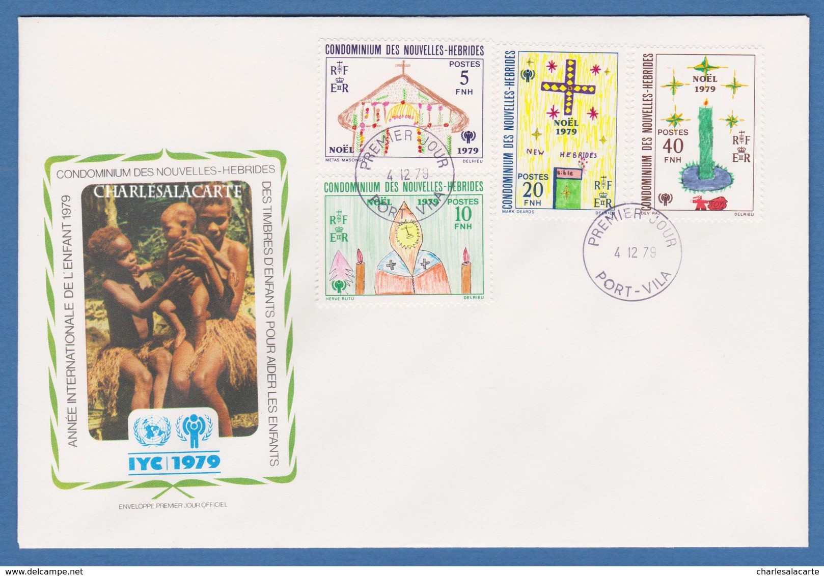 NEW HEBRIDES FRANCAIS NOEL 1979 INTERNATIONAL YEAR OF THE CHILD   F.D.C. - FDC