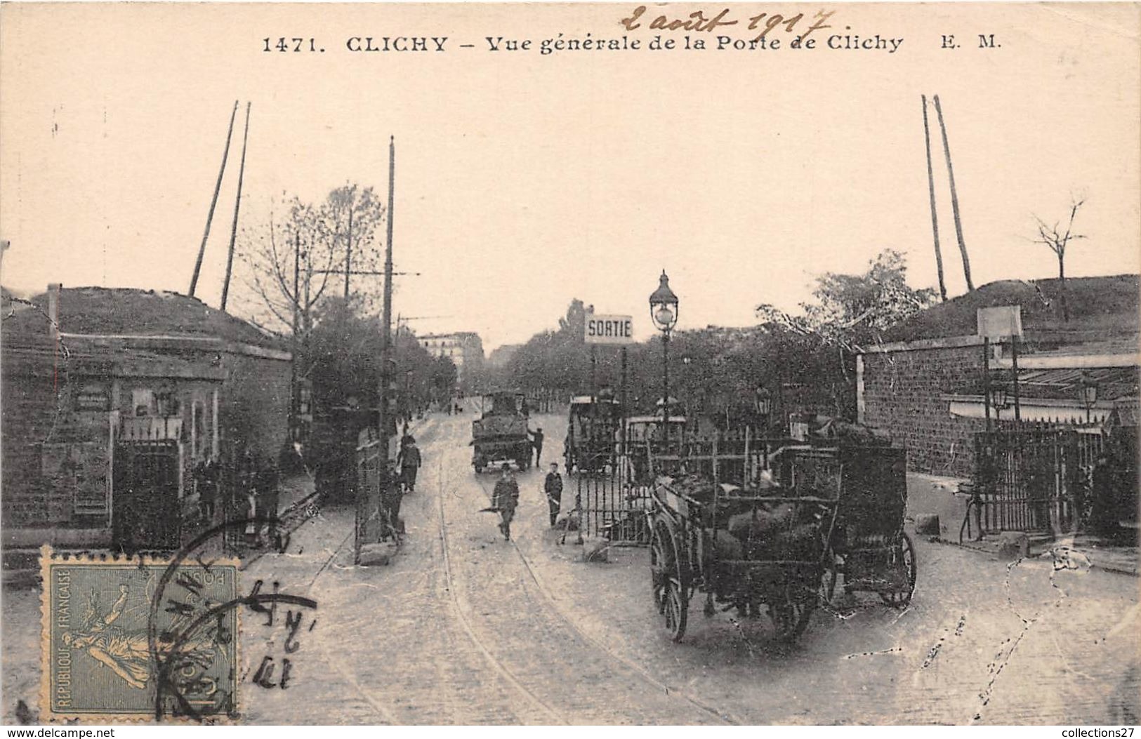 92-CLICHY- VUE GENERALE DE LA PORTE DE CLICHY - Clichy