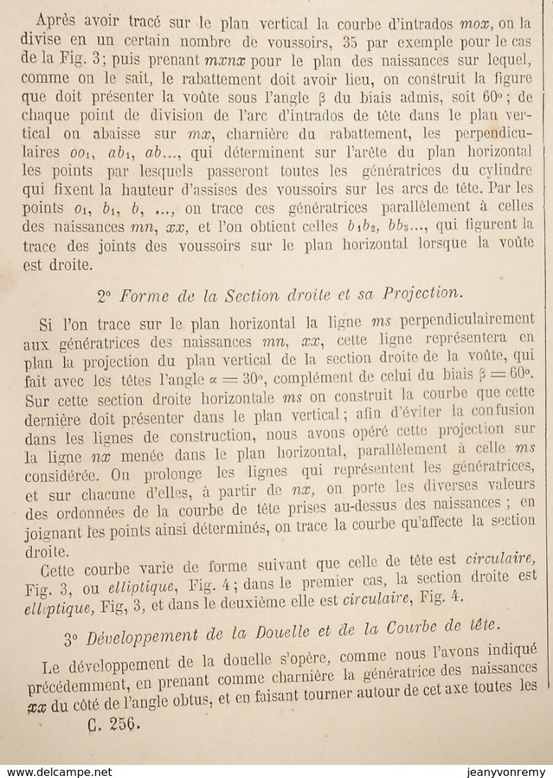 Plan De L'étude Générale Sur Les Voûtes Biaises, Par M. Mathieu, Ingénieur. 1866 - Travaux Publics