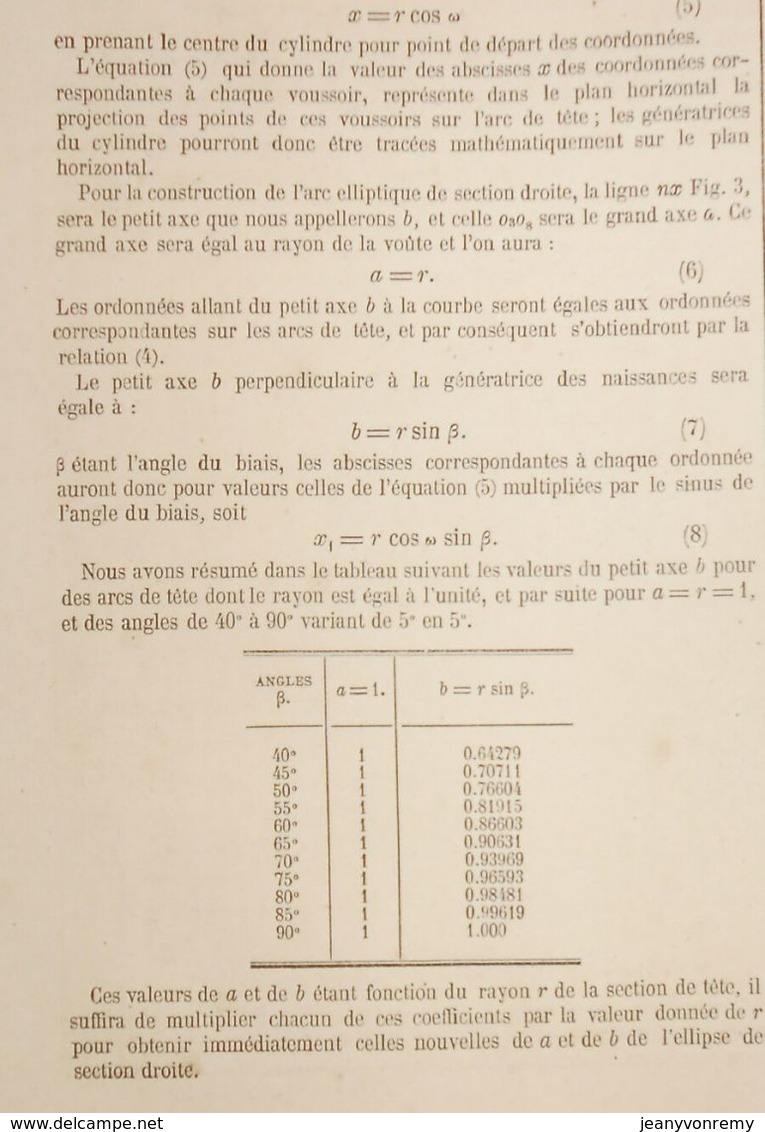 Plan de l'étude générale sur les Voûtes Biaises, par M. Mathieu, ingénieur. 1866