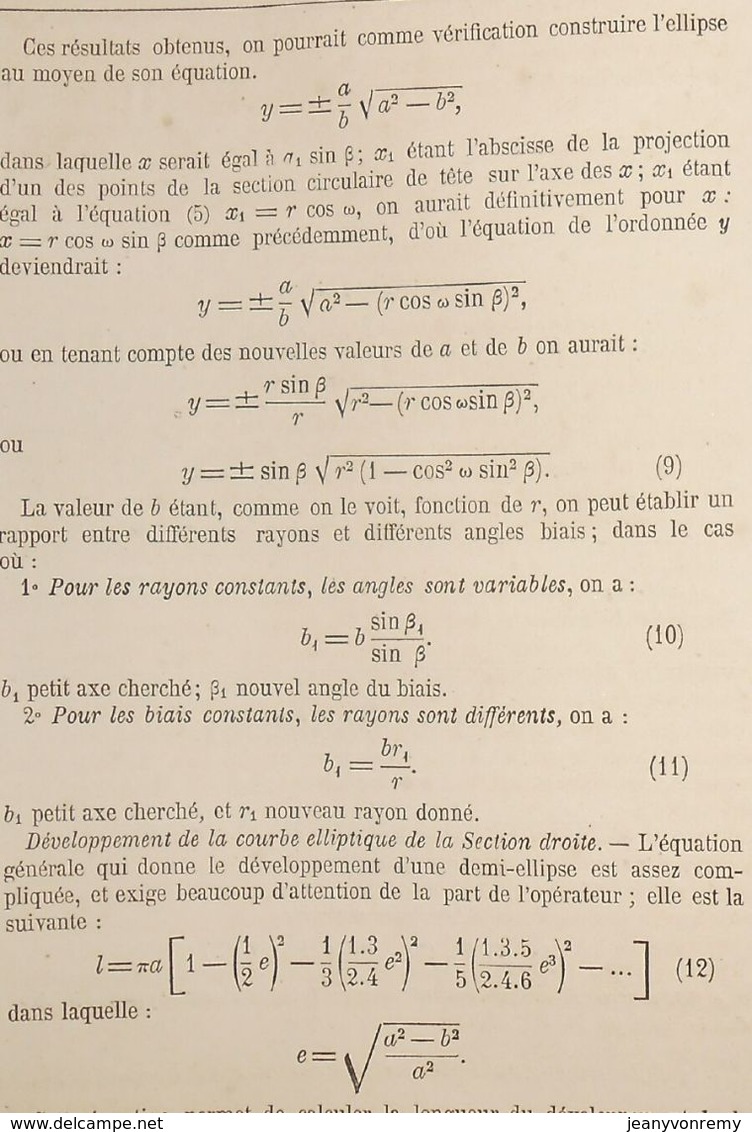 Plan de l'étude générale sur les Voûtes Biaises, par M. Mathieu, ingénieur. 1866