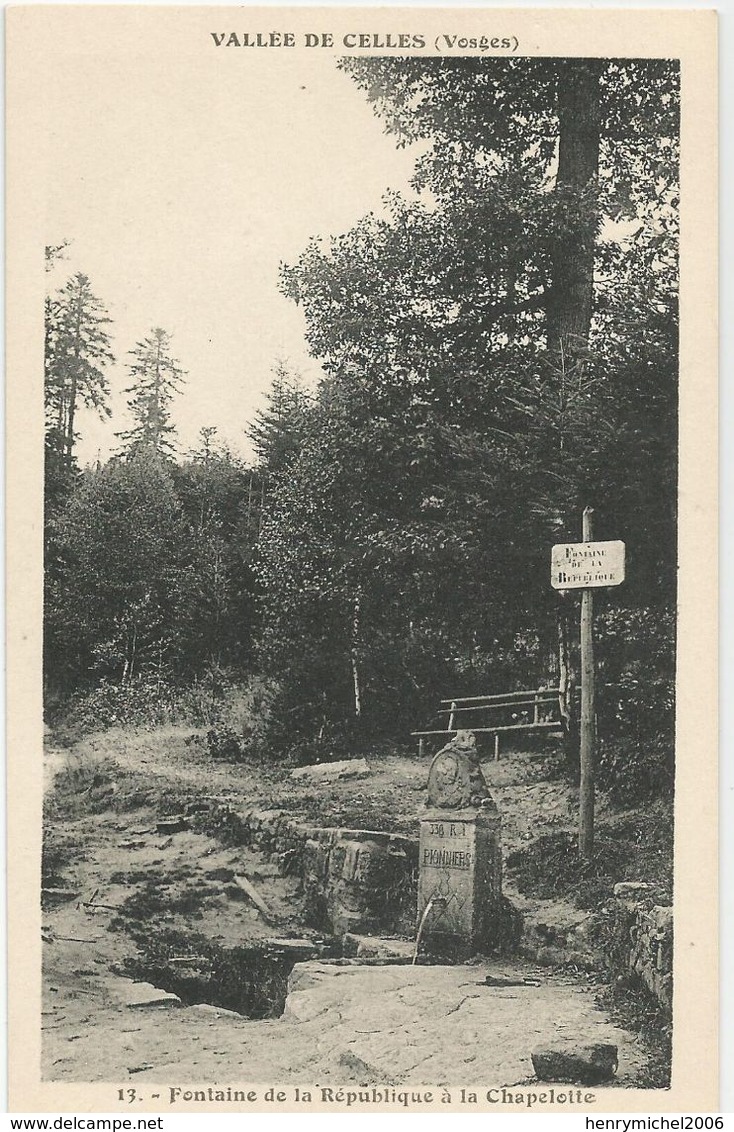 88 Vosges - Fontaine De La République A La Chapelotte Vallée De Celles Ed Aubry Celles Sur Plaine - Autres & Non Classés