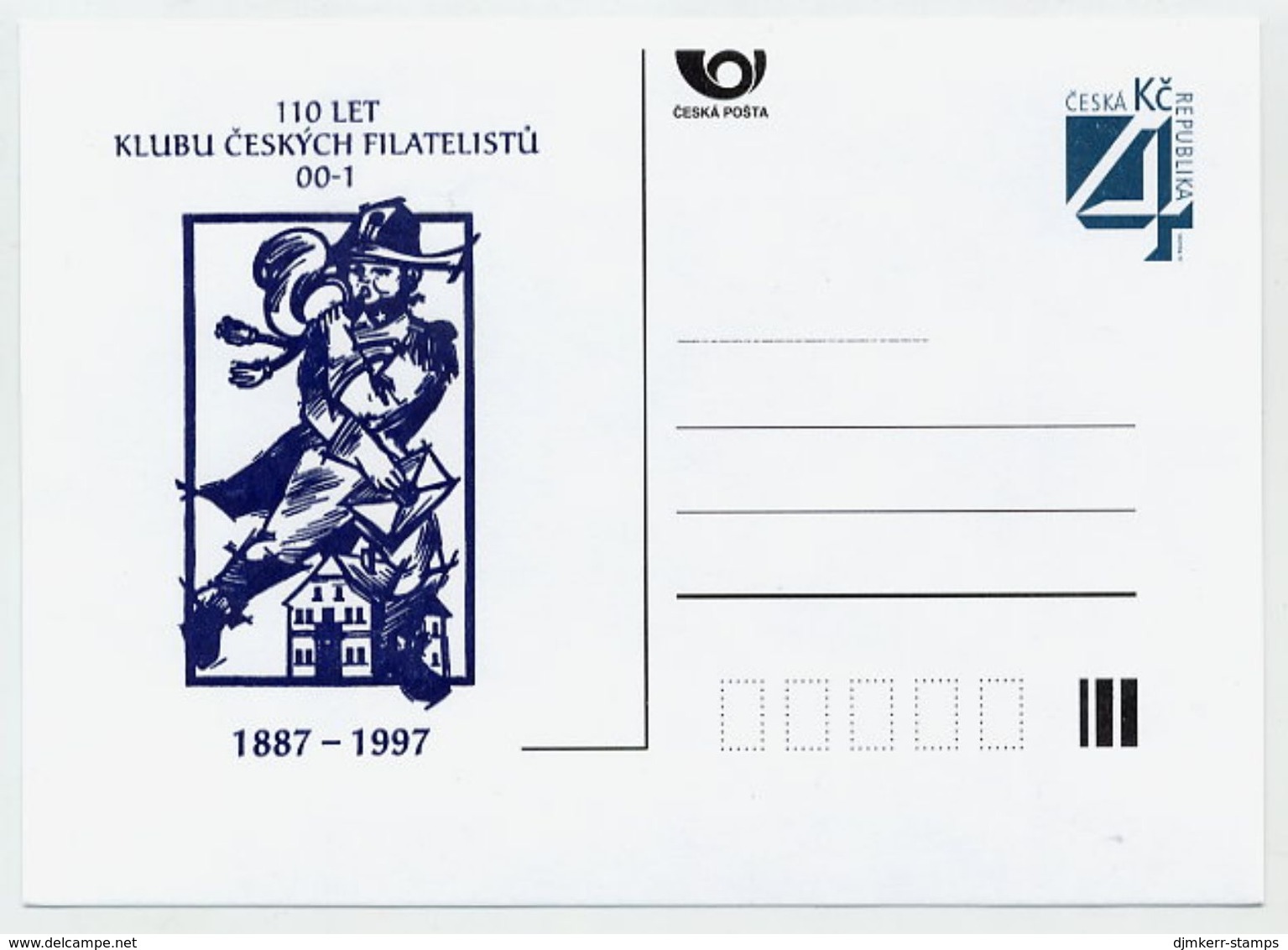 CZECH REPUBLIC 1997 Czech Philatelists Club Privately-printed  Postcard Unused. - Postkaarten