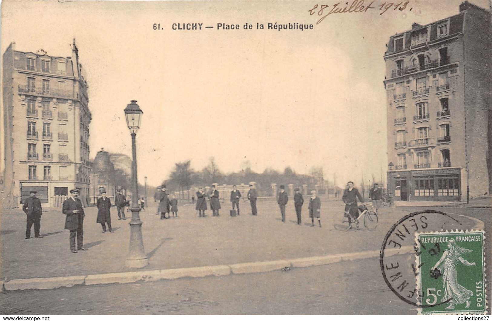 92-CLICHY- PLACE DE LA REPUBLIQUE - Clichy