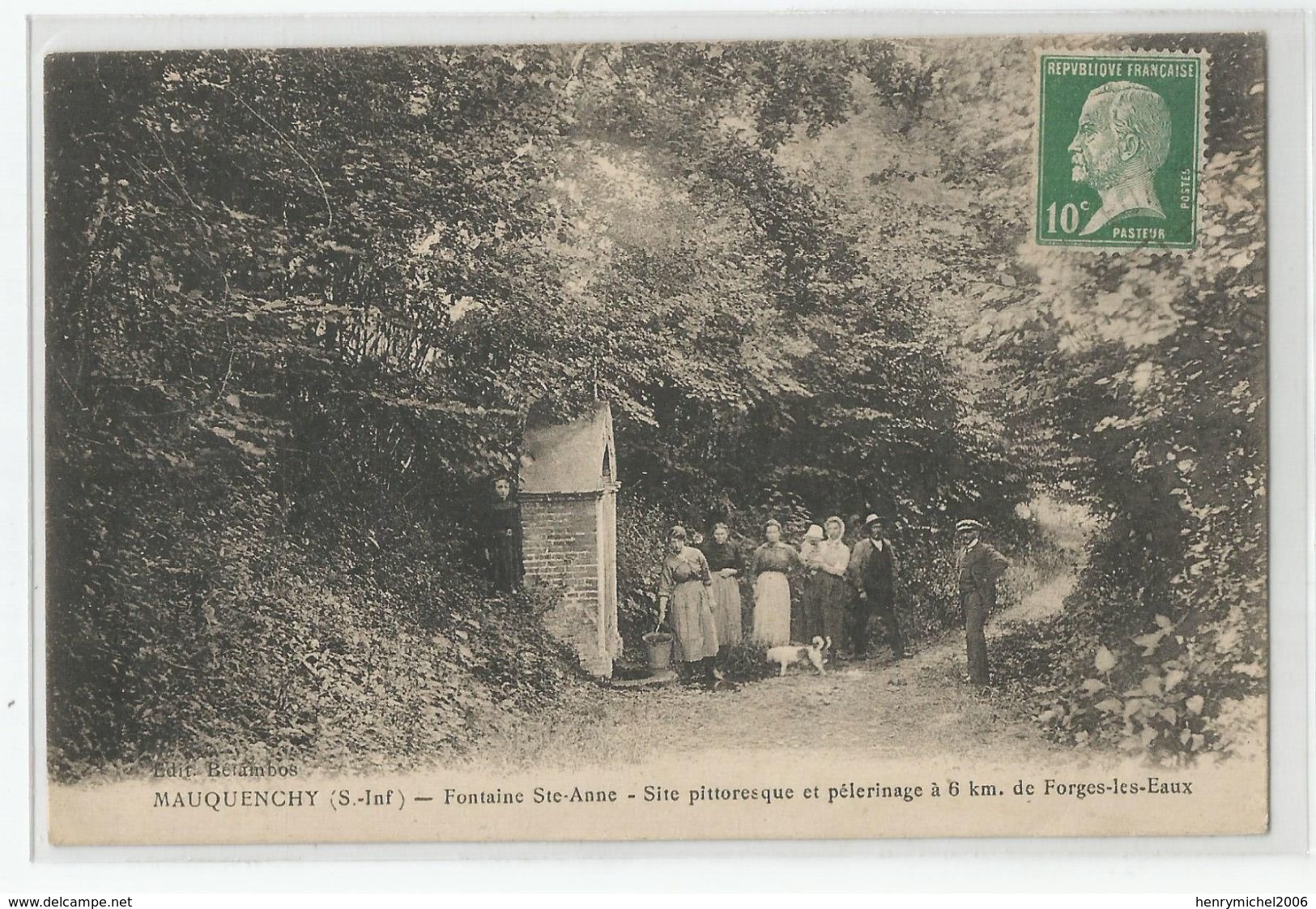 76 Seine Maritime - Mauquenchy Fontaine Ste Anne Site Pittoresque Et Pelerinage A 6km De Forges Les Eaux 1924 - Forges Les Eaux