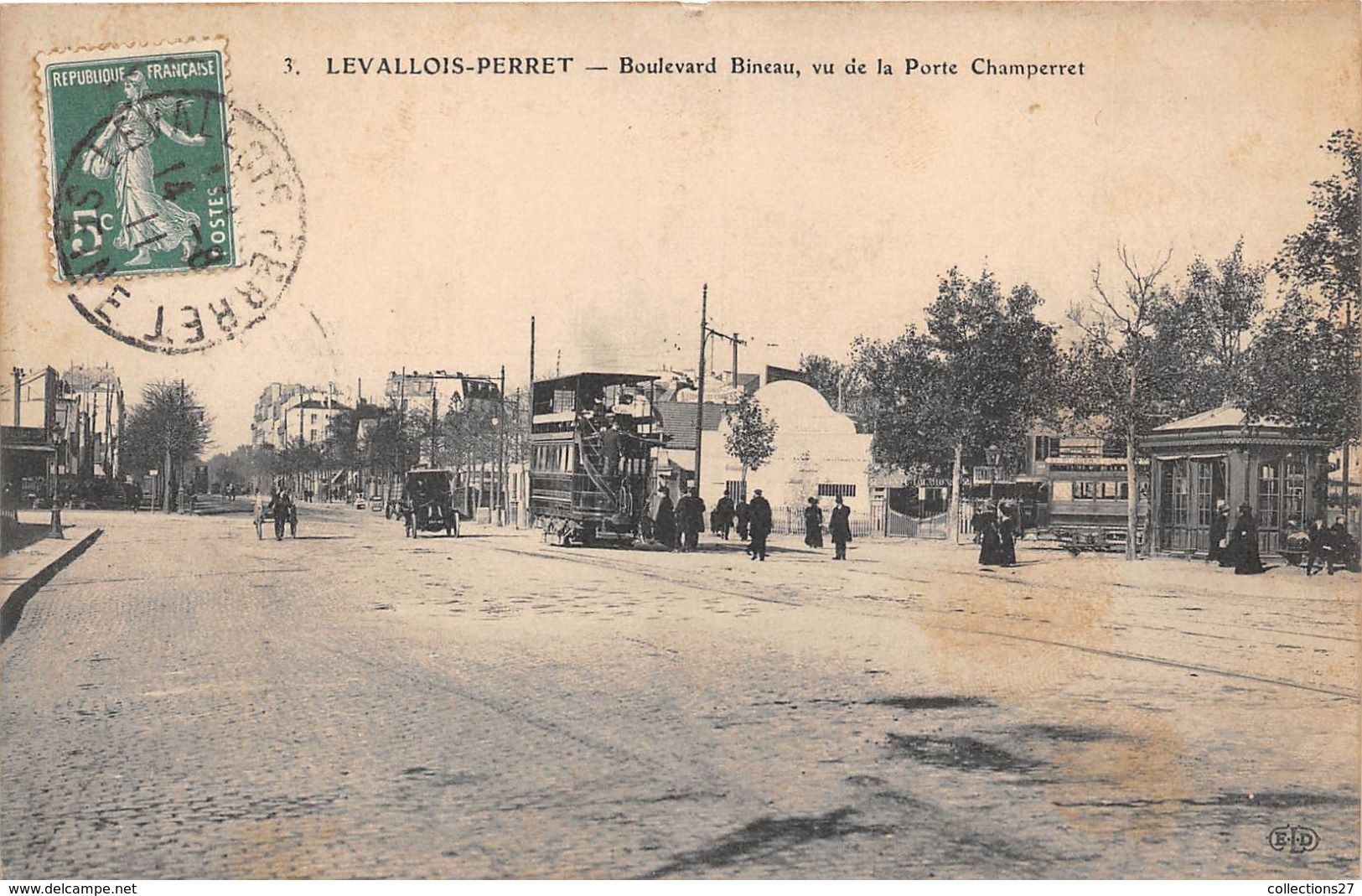 92-LEVALLOIS-PERRET- BOULVARD BINEAU, VU DE LA PORTE CHAMPERRET - Levallois Perret