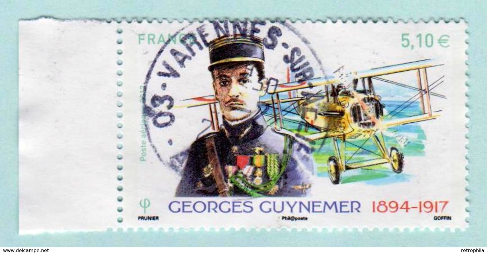 FRANCE 2017 - Poste Aérienne - PA 81 - Georges Guynemer 1894 - 1917 - Oblitéré - Used Stamps