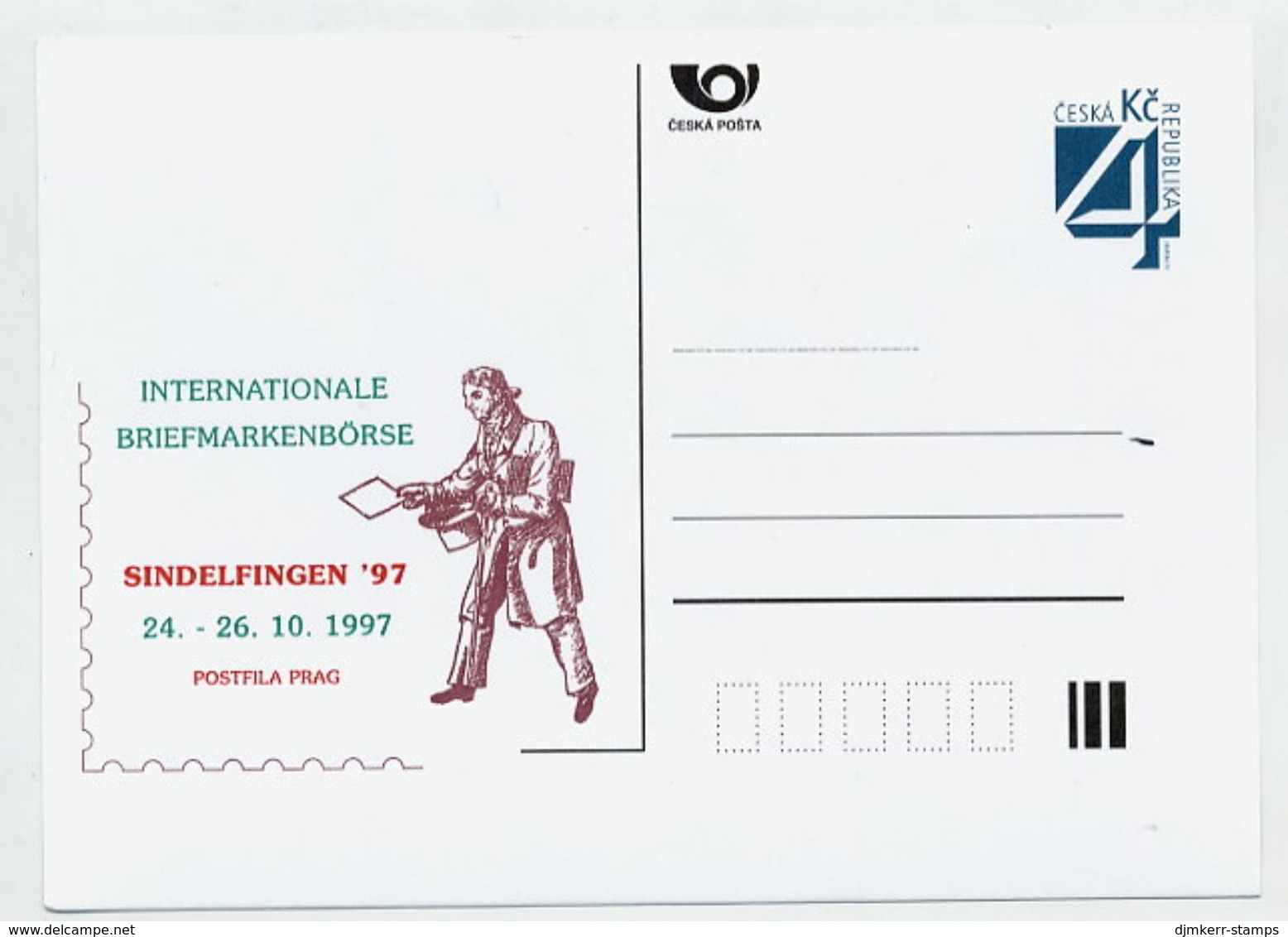 CZECH REPUBLIC 1997 Postcard Sindelfingen '97 Unused.  Michel P26-A6 - Ansichtskarten