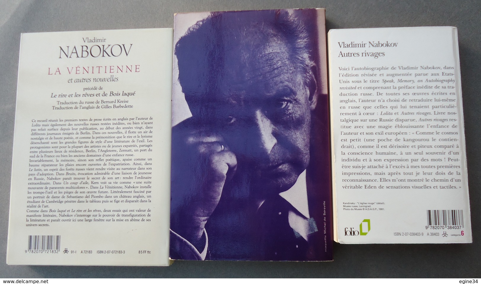 Lot De 3 Romans - Vladimir Nabokov - La Vénitienne -La Transparence Des Choses - Autres Rivages Autobiographie - Lots De Plusieurs Livres