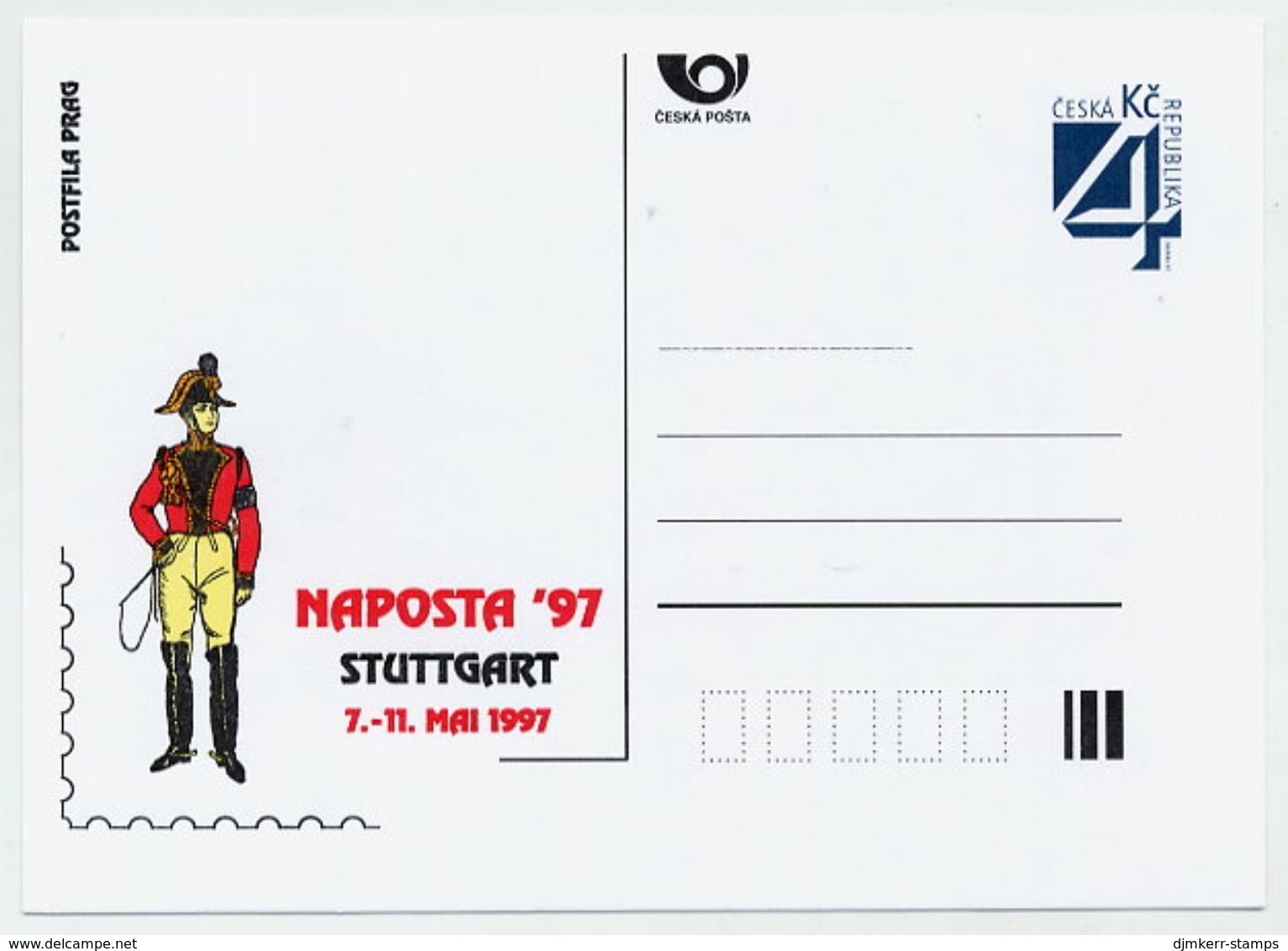 CZECH REPUBLIC 1997 Postcard NAPOSTA '97 Unused.  Michel P26-A3 - Postcards