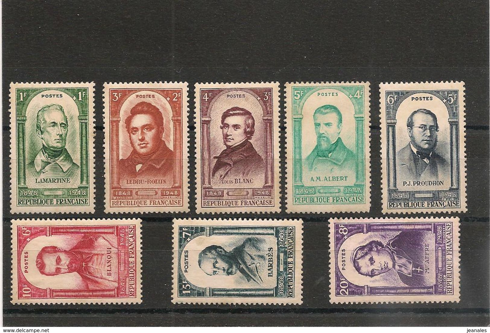 FRANCE  48 Centenaire Révolution 1848 N° Y/T : 795/802* - Neufs