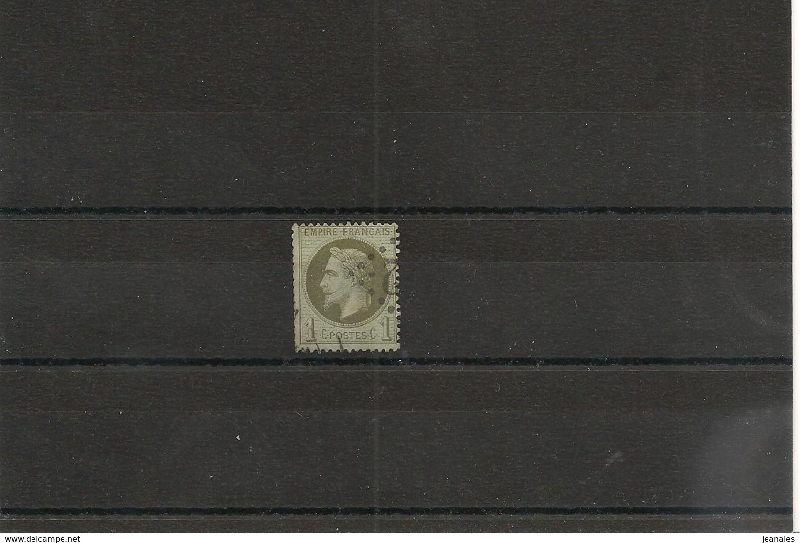 FRANCE  1862 Napoléon III Lauré N° Y/T : 25 Ob  Côte :25,00 € - 1863-1870 Napoléon III Lauré