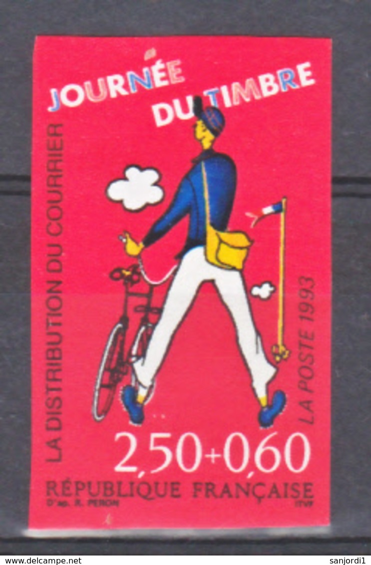 France 2792a Journée Du Timbre Non Dentelé 1993  Neuf ** TB MNH Sin Charnela Cote 23 - Ohne Zuordnung