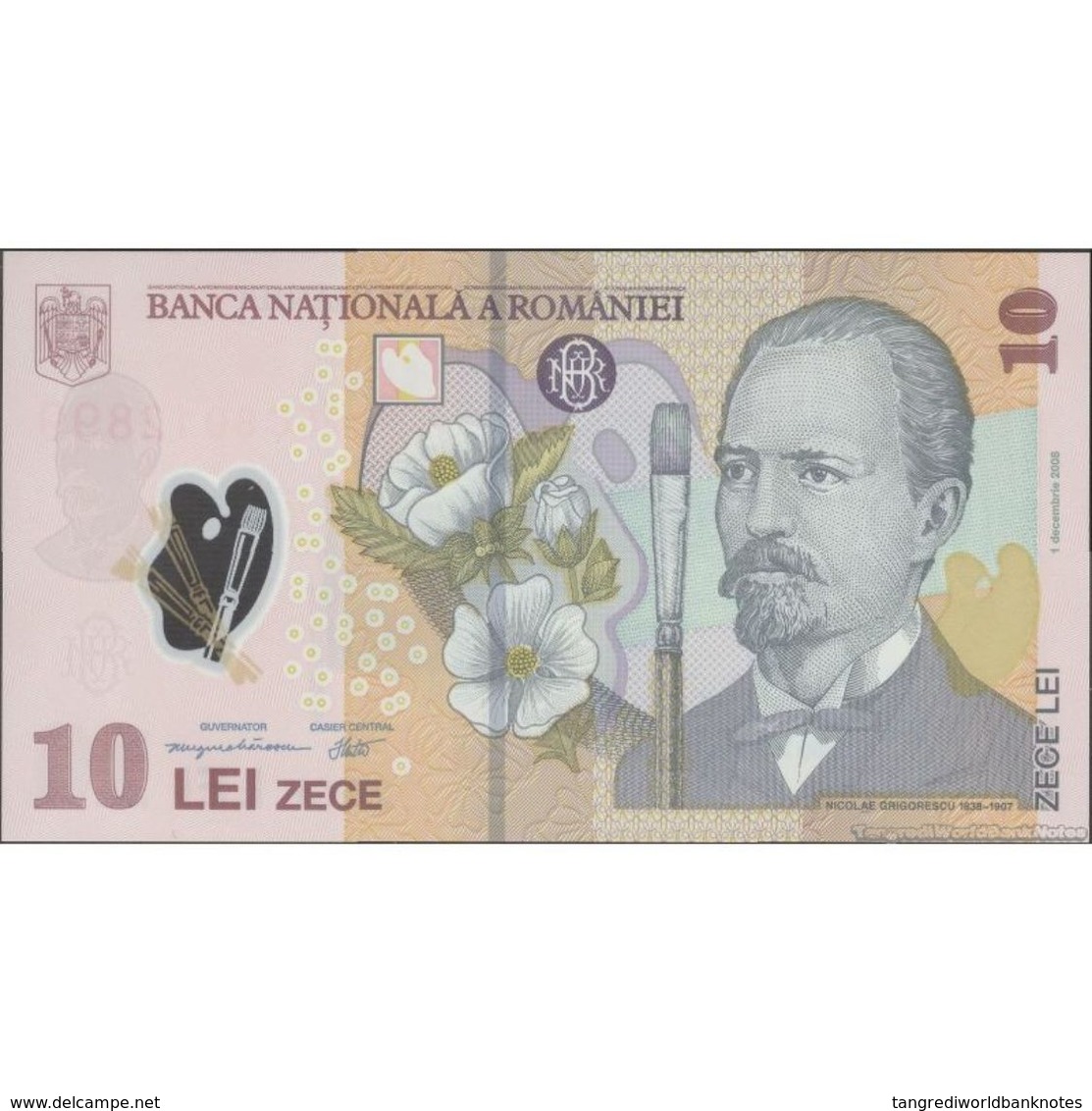 TWN - ROMANIA 119h - 10 Lei 1.12.2008 (2012)﻿ Polymer - Prefix 5C﻿ UNC - Romania