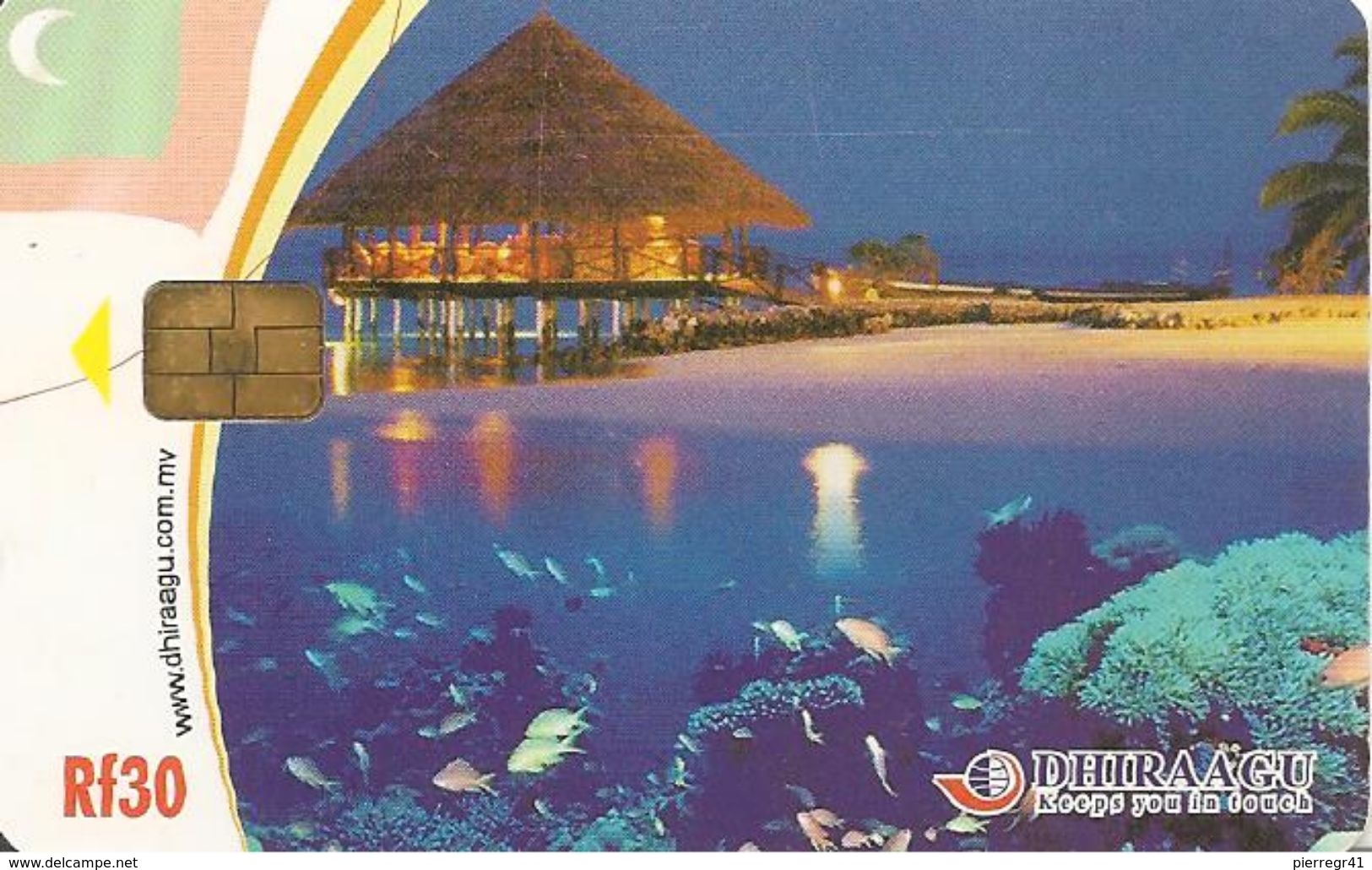 CARTE-PUCE-MALDIVES-DHIRAAGU-CORAL SHALL For TOURIST-TBE - Maldives