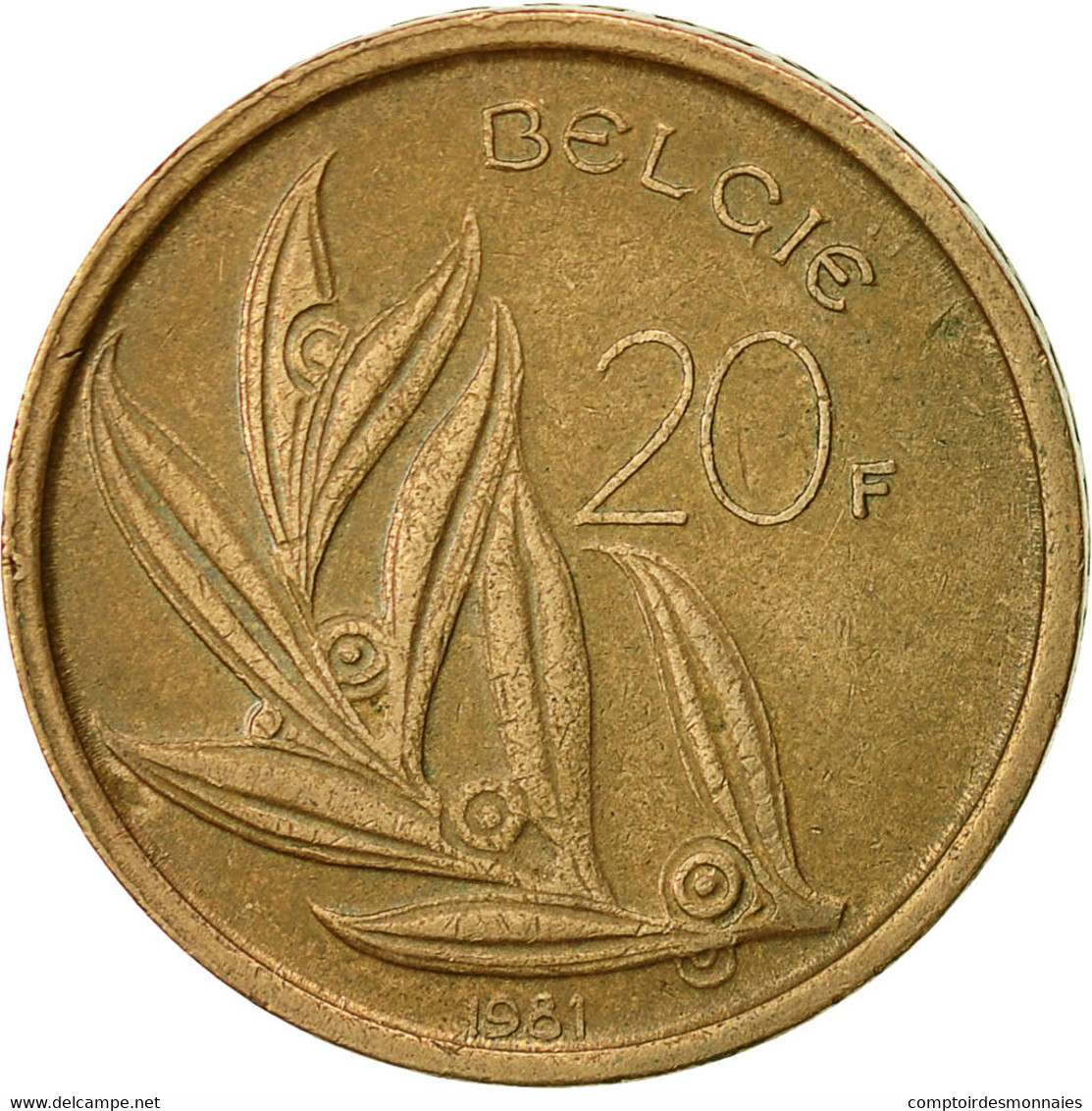 Monnaie, Belgique, 20 Francs, 20 Frank, 1981, TTB, Nickel-Bronze, KM:160 - 20 Francs