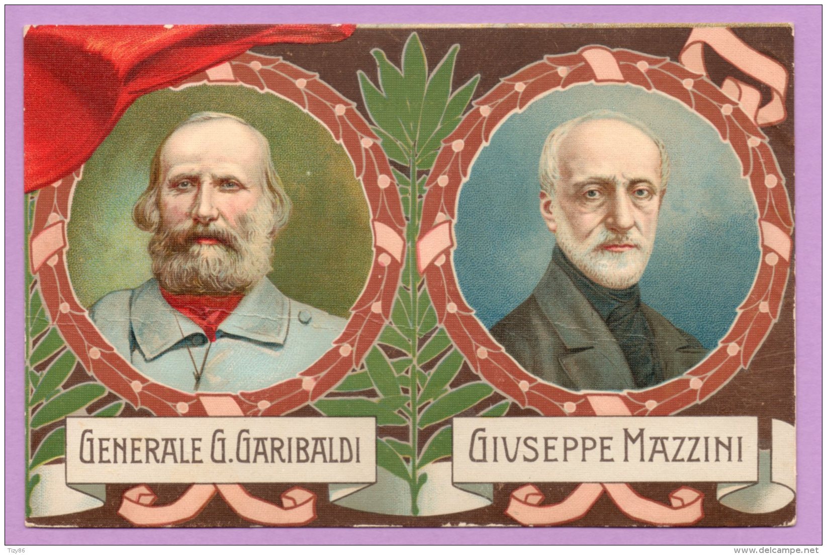 50° Anniversario Della Proclamazione Del Regno D'Italia - Generale G. Garibaldi E Giuseppe Mazzini - Otros & Sin Clasificación